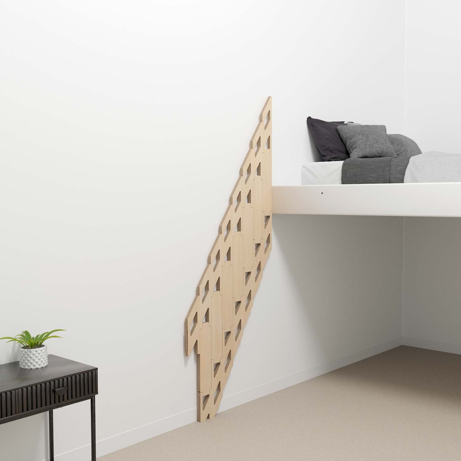 Klapster Slim Space Saving Stairs, Natural, 7 Steps