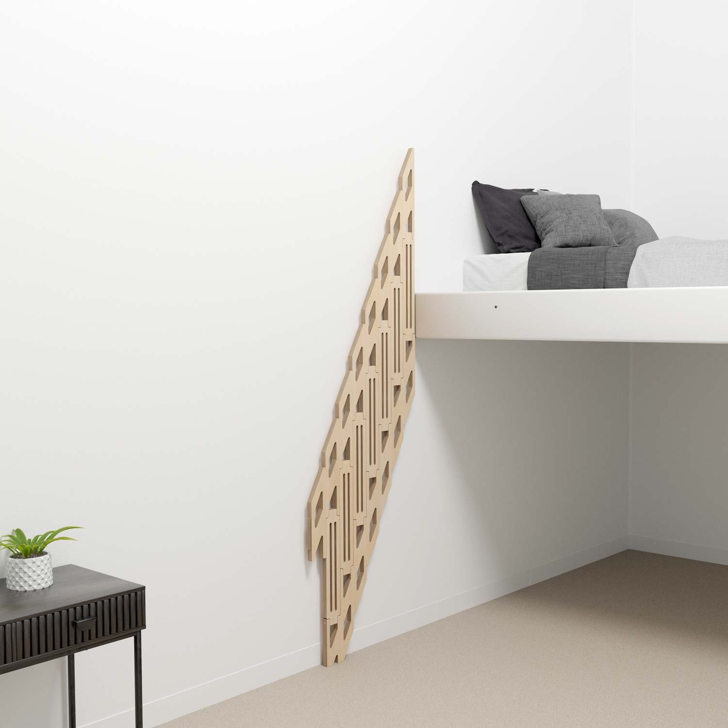 Klapster Ultralight Space Saving Stairs, Natural, 7 Steps