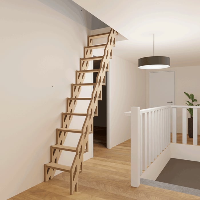 Raumspartreppe Dachboden aus Holz